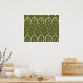 Buddha Zen Modern Pattern Custom Poster (Keuken)