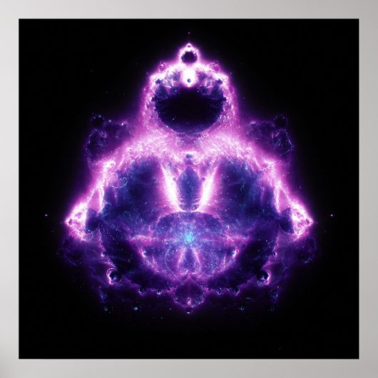 Buddhabrot Mandelbrot Set Gautama Buddha Poster (Voorkant)