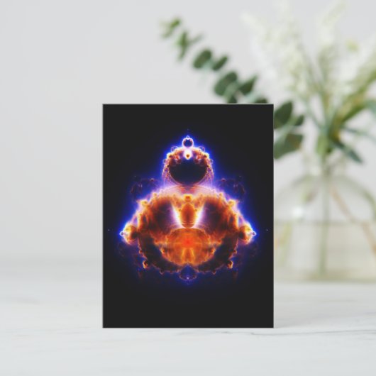 Buddhabrot Map Mandelbrot Set Gautama Buddha Briefkaart (Staand voorkant)