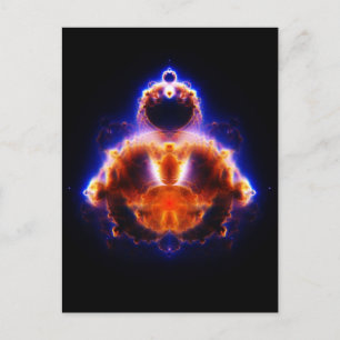 Buddhabrot Map Mandelbrot Set Gautama Buddha Briefkaart