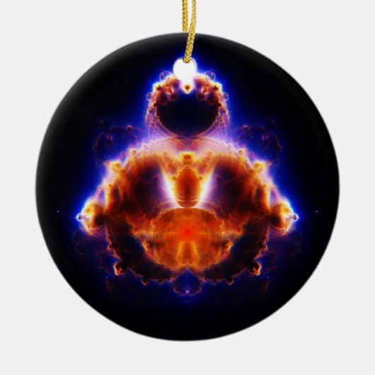 Buddhabrot Map Mandelbrot Set Gautama Buddha Keramisch Ornament (Voorkant)