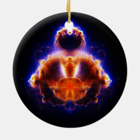 Buddhabrot Map Mandelbrot Set Gautama Buddha Keramisch Ornament (Achterkant)