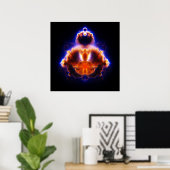 Buddhabrot Map Mandelbrot Set Gautama Buddha Poster (Thuiskantoor)