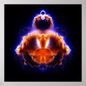 Buddhabrot Map Mandelbrot Set Gautama Buddha Poster (Voorkant)