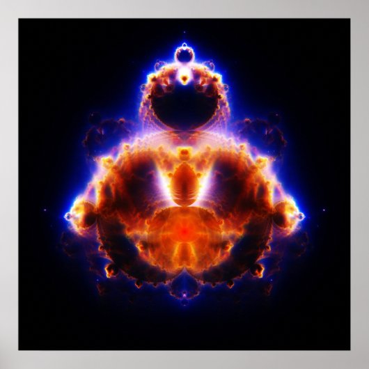 Buddhabrot Map Mandelbrot Set Gautama Buddha Poster (Voorkant)