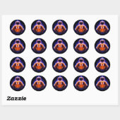 Buddhabrot Map Mandelbrot Set Gautama Buddha Ronde Sticker (Vel)