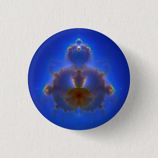 Buddhabrot Sky Ronde Button 3,2 Cm (Voorkant)