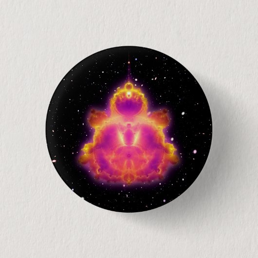 Buddhabrot Space Ronde Button 3,2 Cm (Voorkant)