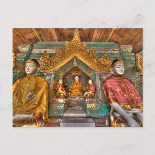 Buddha's In Een Tempel Briefkaart (Voorkant)