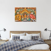 Buddha's In Een Tempel Canvas Afdruk (Insitu (Slaapkamer))