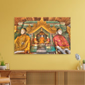 Buddha's In Een Tempel Canvas Afdruk (Insitu (Woonkamer))