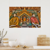 Buddha's In Een Tempel Poster (Keuken)