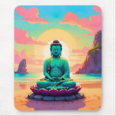 Buddha's Zonsondergangreflectie Muismat (Voorkant)
