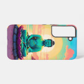 Buddha's Zonsondergangreflectie Samsung Galaxy Hoesje (Achterkant horizontaal)