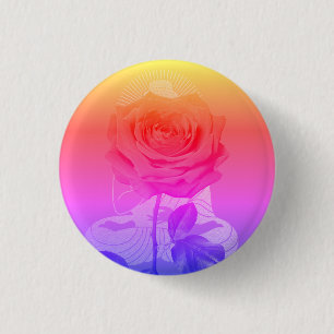 BuddhaToday V4 ZONSONDERGANG BUDDHA KNOP #2 Ronde Button 3,2 Cm