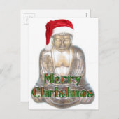 Buddhism - Buddha - Merry Christmas Hat Feestdagenkaart (Voorkant / Achterkant)