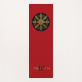 Buddhism Golden Dharma Wheel Personalized Yogamat (Voorkant)
