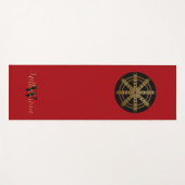 Buddhism Golden Dharma Wheel Personalized Yogamat (Voorkant (horizontaal))