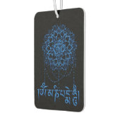 Buddhism Mani Mantra In Blue With Mandala Luchtverfrisser (Links)