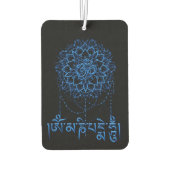 Buddhism Mani Mantra In Blue With Mandala Luchtverfrisser (Achterkant)