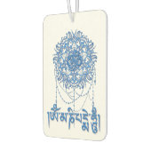 Buddhism Mani Mantra In Blue With Mandala Luchtverfrisser (Links)