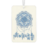 Buddhism Mani Mantra In Blue With Mandala Luchtverfrisser (Achterkant)