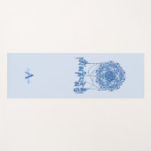 Buddhism Mani Mantra In Blue With Mandala Yogamat (Voorkant (horizontaal))