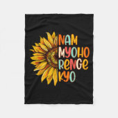 Buddhist Buddhism Sunflower Nam A Myoho Renge Kyo Fleece Deken (Voorkant)