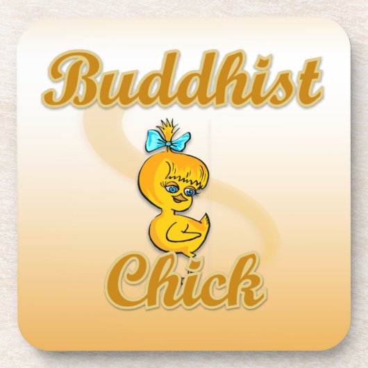 Buddhist Chick Drankjes Onderzetter (Voorkant)