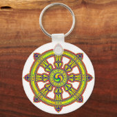 Buddhist Dharma Chakra Sleutelhanger (Voorkant)