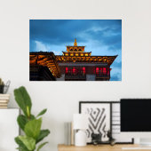 Buddhist Dzong Roof Poster (Thuiskantoor)
