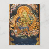 BUDDHIST GODDESS GREEN TARA METALLIC INLAY BRIEFKAART (Voorkant)