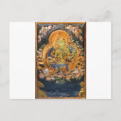 BUDDHIST GODDESS GREEN TARA METALLIC INLAY BRIEFKAART (Voorkant)