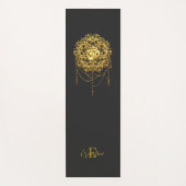 Buddhist Holy Symbol Om In Gold Yogamat (Voorkant)