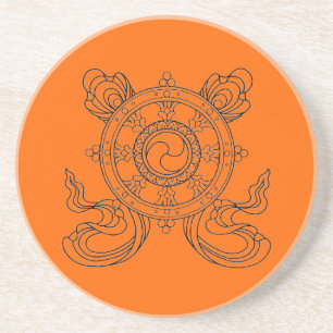 Buddhist Mandala Zandsteen Onderzetter