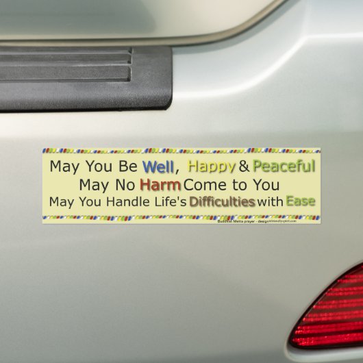 Buddhist Metta Chant Bumpersticker (Op auto)
