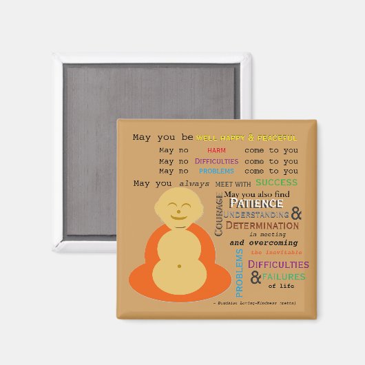Buddhist Metta met liefdesgevoel Magneet (Voorkant / Achterkant)