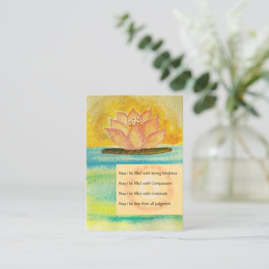 Buddhist Metta Prayer. Enclosure Card Informatiekaartje (Staand voorkant)