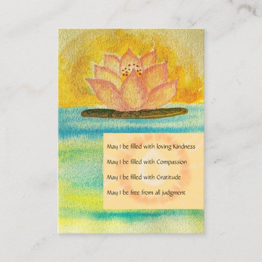 Buddhist Metta Prayer. Enclosure Card Informatiekaartje (Voorkant)
