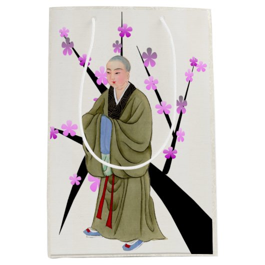 Buddhist Monk Gift Bag Medium Cadeauzakje (Voorkant)
