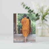 Buddhist Monk Thailand Briefkaart (Staand voorkant)