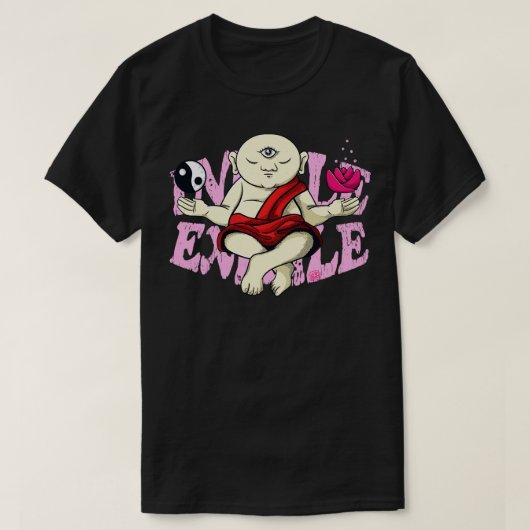 Buddhist Monk Zen Meditation Buddha Om T-shirt (Design voorkant)