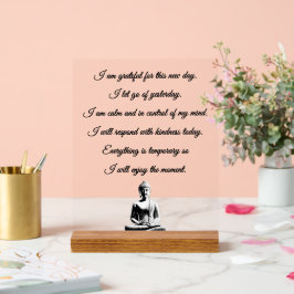 Buddhist Morning Prayer Acryl Bord