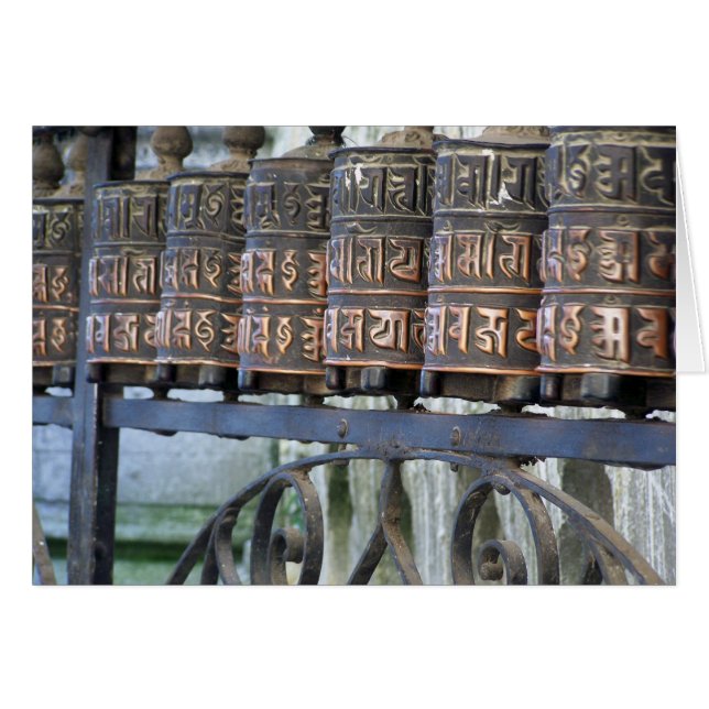 BUDDHIST PRAYER WHEELS, NEPAL (Voorkant Horizontaal)