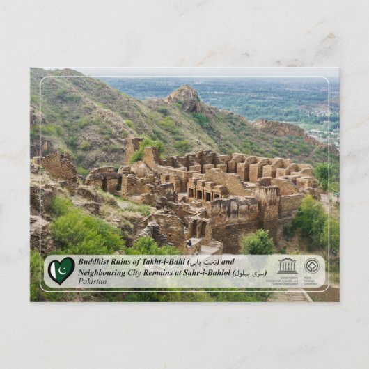 Buddhist Ruins of Takht-i-Bahi en Sahr-i-Bahlol P Briefkaart (Voorkant)