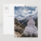 Buddhist Shrine & Prayer Flags, Himalaya Mountains Briefkaart (Voorkant / Achterkant)
