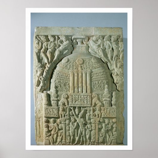 Buddhist stupa, Nagarjunakonda (kalksteen) Poster (Voorkant)