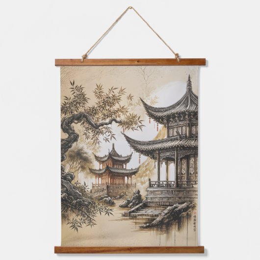 Buddhist Temple Hangend Wandkleed (Voorkant)