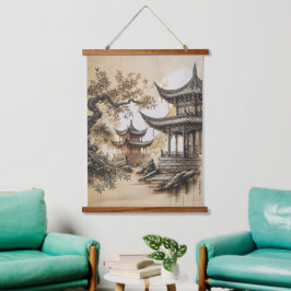 Buddhist Temple Hangend Wandkleed