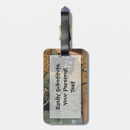 Buddhist Temple in Kyoto Japan Easy ID Personal Bagagelabel (Achterkant verticaal)